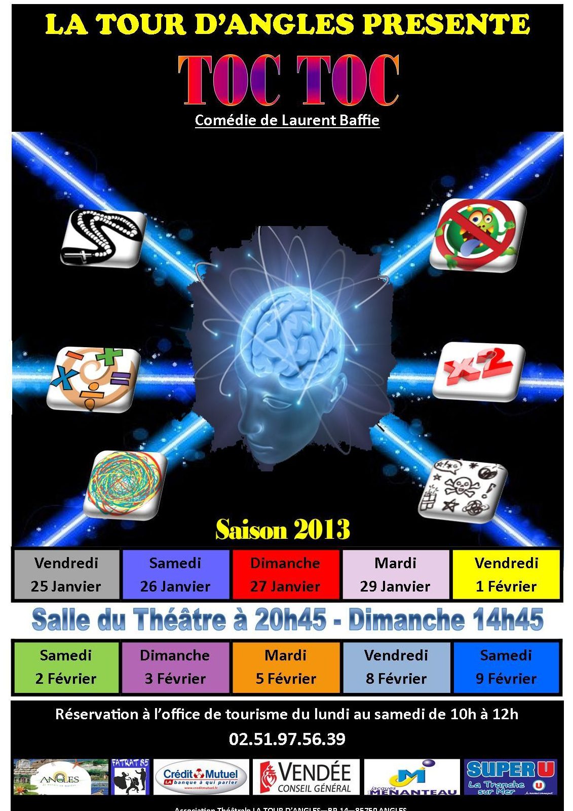 La Tour d'Angles - Affiche saison 2013 "Toc Toc"