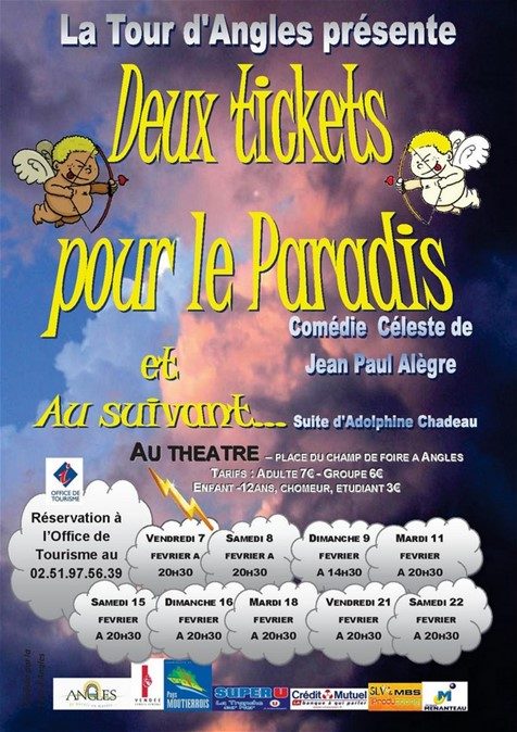 La Tour d'Angles - Affiche saison 2014 "Deux tickets pour le paradis"