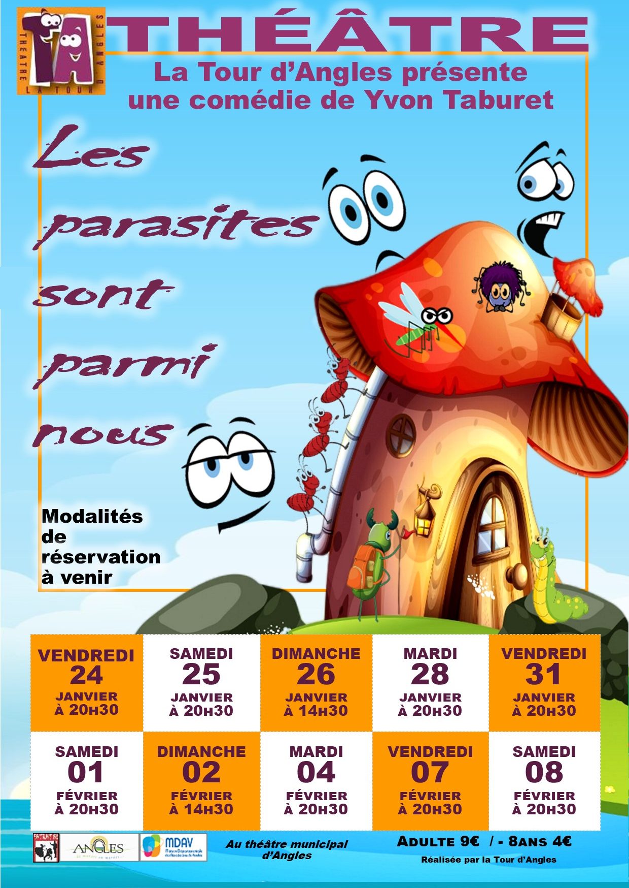 2025 - affiche "les parasites sont parmi nous" Yvon Taburet